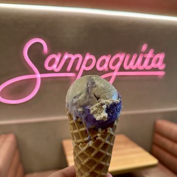 Sampaguita - Ube Latte Ice Cream Cone - Ice Cream & Frozen Yogurt Near Me - Orlando, Florida