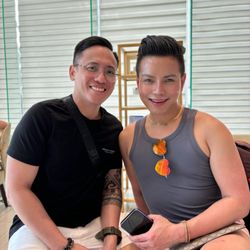 Belo Medical Group - At Belo Medical Group Greenhills waiting for pre-op February 12, 2024  with my supportive friends.