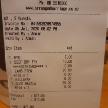 Arranged Marriage - Priced OVER quality point imho - Indian Near Me - Palmerston North, MWT