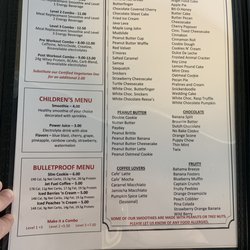 The Gathering Nutrition and Energy Spot - Menu