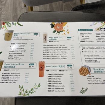 Tsaocaa - Menu 9/24/2023 - Bubble Tea Near Me - Parma, Ohio