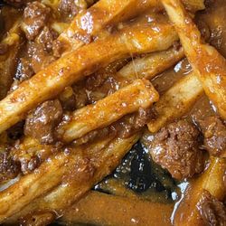 Gotcha Burger - Could be chili cheese fries, could be dog food. Who knows?
