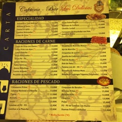 Bar las Delicias - Carta