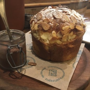 Opso - Tsoureki (a spiced bread similar in texture to brioche) with hazelnut spread - Greek Near Me - Marylebone, London, XGL Opso - Tsoureki (a spiced bread similar in texture to brioche) with hazelnut spread - Greek Near Me - Marylebone, London, XGL