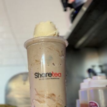 Purl Tea - Milk tea ice blend worth boba, topped with vanilla ice cream - Bubble Tea Near Me - San Marcos, California Purl Tea - Milk tea ice blend worth boba, topped with vanilla ice cream - Bubble Tea Near Me - San Marcos, California