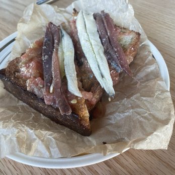 Leña - Anchovies, tomatoes and toast - Spanish Near Me - Detroit, Michigan Leña - Anchovies, tomatoes and toast - Spanish Near Me - Detroit, Michigan