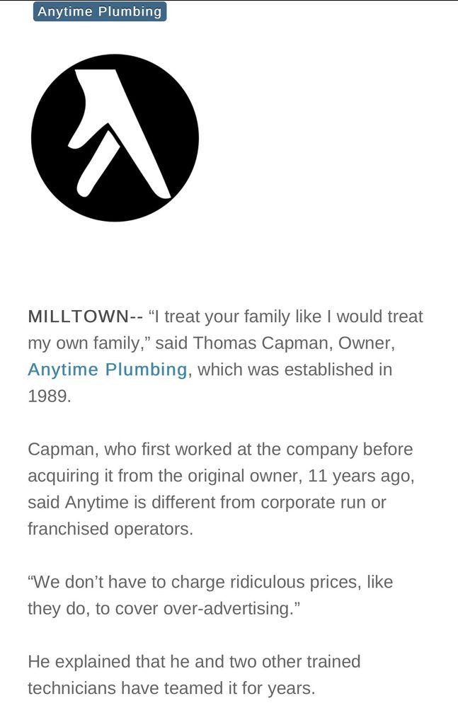 Slide of Anytime Plumbing