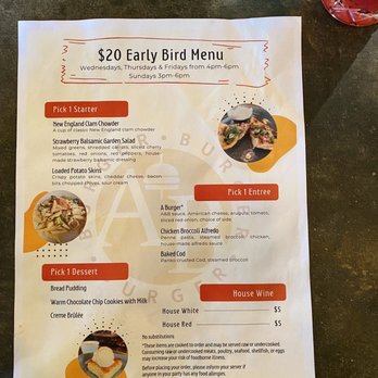 A&B Burgers - Early Bird Menu - Burgers Near Me - Beverly, Massachusetts A&B Burgers - Early Bird Menu - Burgers Near Me - Beverly, Massachusetts