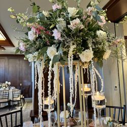 Serrano Country Club - Tall Wedding reception centerpiece
