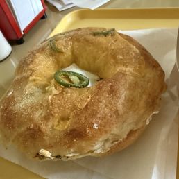 Jalapeno cheddar bagel