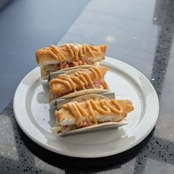 Halibut House Fish & Chips - Passed by the table to get to the washroom and took a photo of these fish tacos