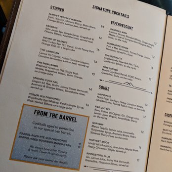 Smith Tower Observatory Bar - menu - Cocktail Bars Near Me - Seattle, Washington Smith Tower Observatory Bar - menu - Cocktail Bars Near Me - Seattle, Washington