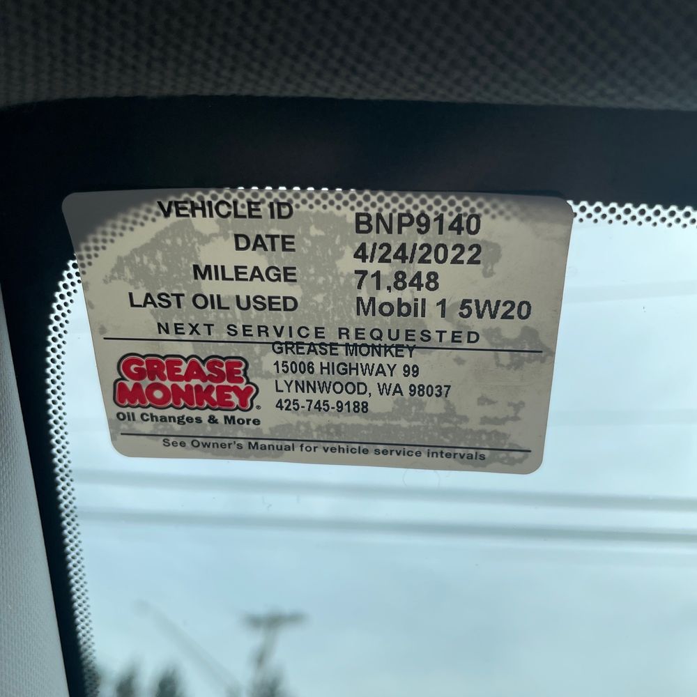 Oil Change Package With Tire Rotation At Grease Monkey 1061, 44 OFF