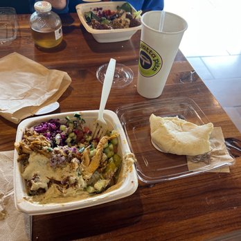 Gotta Eatta Pita - Swarma bowl in the freezing cold dining room. - Mediterranean Near Me - Pleasanton, California Gotta Eatta Pita - Swarma bowl in the freezing cold dining room. - Mediterranean Near Me - Pleasanton, California