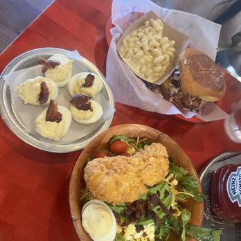 Tumble 22 - Deviled eggs, 1/2 Chicken Cobb Salad, sandwich - Chicken Shop Near Me - Cedar Park, Texas Tumble 22 - Deviled eggs, 1/2 Chicken Cobb Salad, sandwich - Chicken Shop Near Me - Cedar Park, Texas