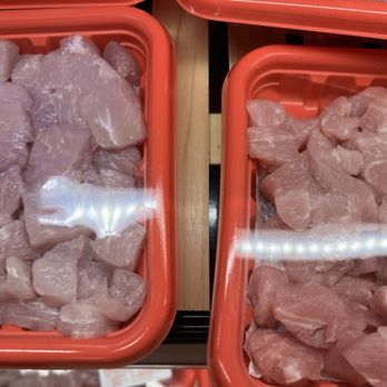 H Mart - Cambridge - Above: Fresh meat above Below: dark colored 4 days older than the fresh looking one - Grocery Near Me - Cambridge, Massachusetts H Mart - Cambridge - Above: Fresh meat above Below: dark colored 4 days older than the fresh looking one - Grocery Near Me - Cambridge, Massachusetts