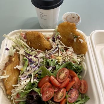 Wholesome Heart Cafe - Fish tacos. I pulled the huge battered fish over the generous slaw.Added $2 for a side salad. - Delis Near Me - San Francisco, California Wholesome Heart Cafe - Fish tacos. I pulled the huge battered fish over the generous slaw.Added $2 for a side salad. - Delis Near Me - San Francisco, California