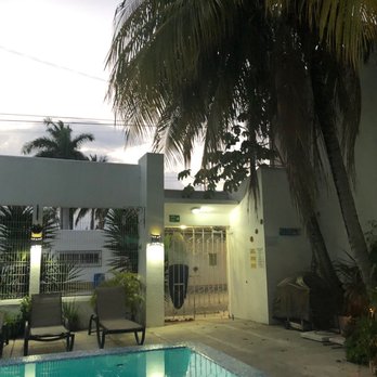 Hotel Villa Deja Blue - The pool at dusk - Hotels Near Me - Cozumel, ROO