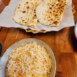 Rice and naan