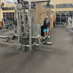 Gold's Gym - San Antonio Legacy Trails - Members injecting each other with needles on the floor.