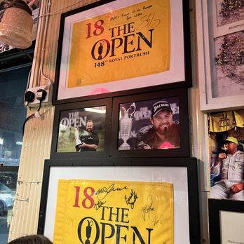 Harbour Bar and Bistro - A signed flag from Shane Lowry's Open win - Pubs Near Me - Portrush, CLR Harbour Bar and Bistro - A signed flag from Shane Lowry's Open win - Pubs Near Me - Portrush, CLR