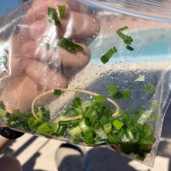 WaBa Grill - A rubber band snuggled in some green onions - Fast Food Near Me - Covina, California