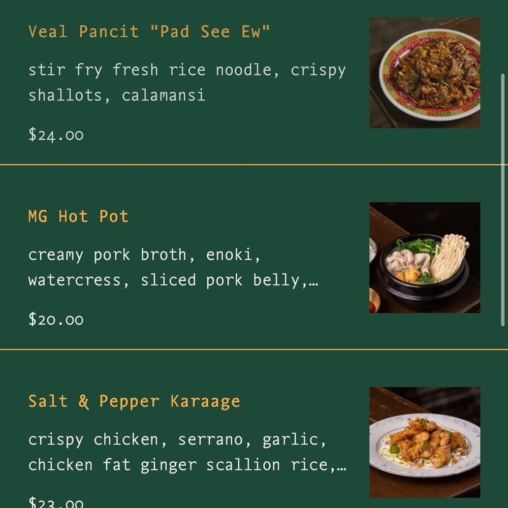 Menu Menu