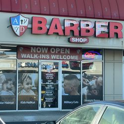 A&D Barber shop - The front of the building.