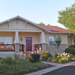 Greenhorn Creek Cottages - All cottages have landscaped yards with drought resistant plants, but also with manicured lawns nearby.