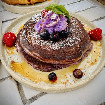 Blue Whale - Ube Pancakes - Cafes Near Me - La Jolla, California