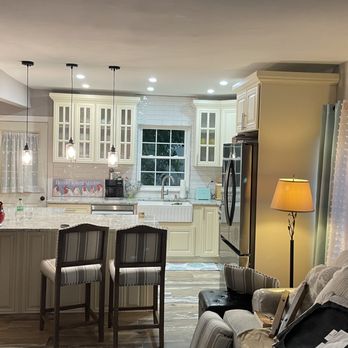 Nick's General Construction - Open two walls to make a beautiful Kitchen with a special Island Beautiful. - General Contractors Near Me