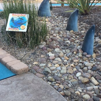 Pelly's Mini Golf - Shark fins by one hole. - Mini Golf Near Me - Del Mar, California Pelly's Mini Golf - Shark fins by one hole. - Mini Golf Near Me - Del Mar, California
