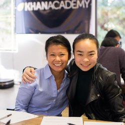 Khan Lab School - KLS student with her Khan Academy mentor