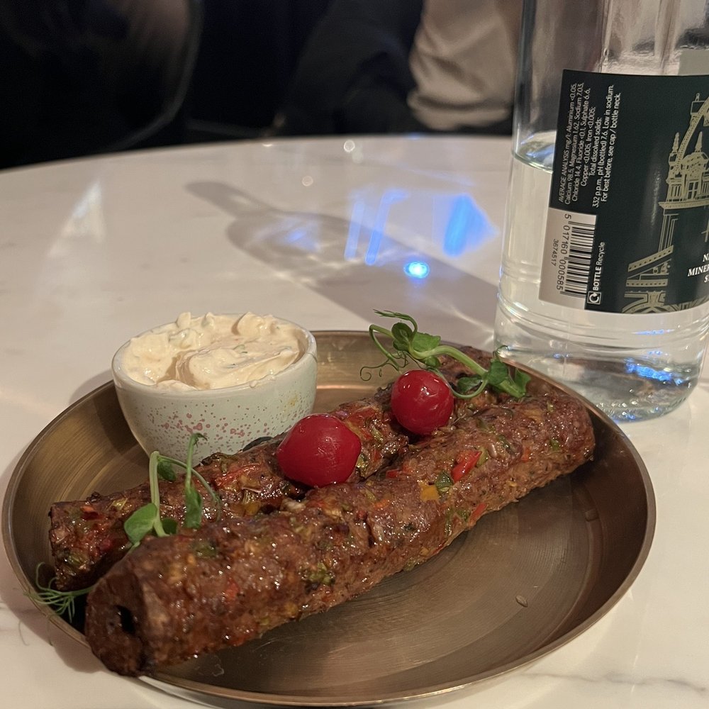 Kama by Vineet - This kefta starter was SO GOOD. The yogurt dip and pickled onions went perfectly with the kefta. - Indian Near Me - London, XGL