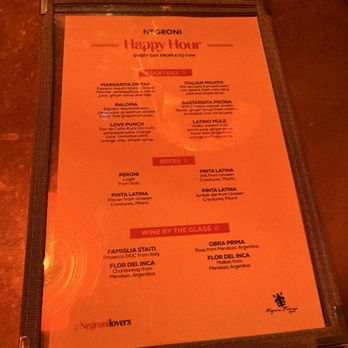 Negroni Weston - Happy Hour Menu - Bars Near Me - Weston, Florida Negroni Weston - Happy Hour Menu - Bars Near Me - Weston, Florida