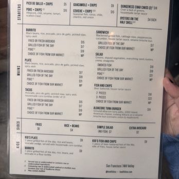 Hook Fish - Menu - Seafood Near Me - San Francisco, California