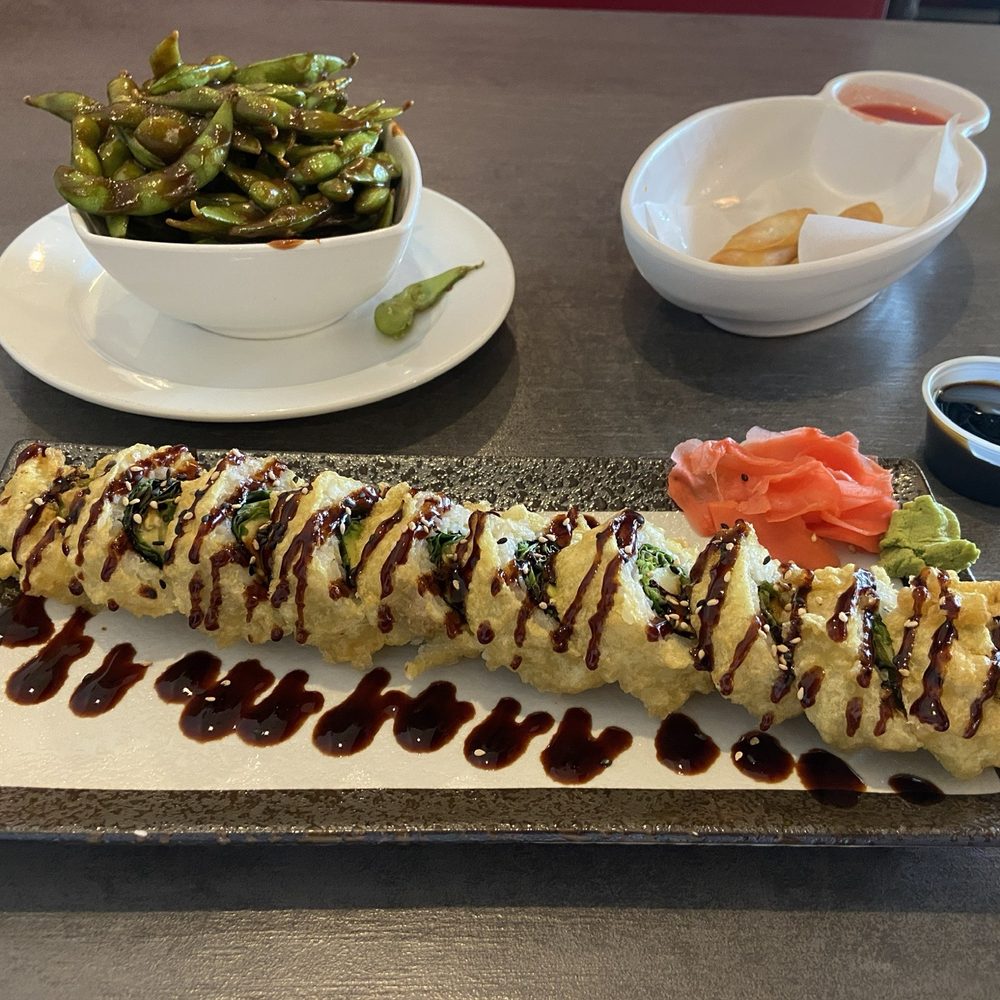 Here Asian Sushi & Bar - Edamame and Deep fried Veggie Roll - Sushi Bars Near Me - Roanoke, Texas Here Asian Sushi & Bar - Edamame and Deep fried Veggie Roll - Sushi Bars Near Me - Roanoke, Texas