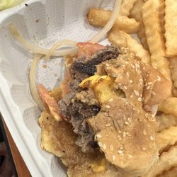 BBQ Hut - BBQ cheeseburger combo