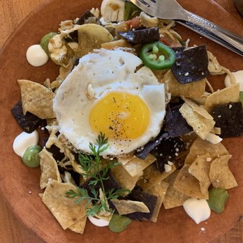 Xaman Cafe - Chilaquiles con pollo - Cafes Near Me - Dallas, Texas