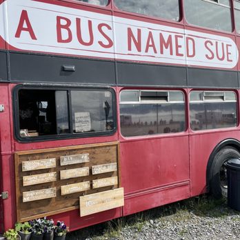 Bus named Sue - A sunny July day! (Summer 2021) - Comfort Food Near Me - Homer, Alaska