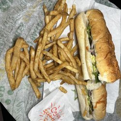 Tuna Melt with Popeyes fries. Shh, don't judge me. (if you have never had a sandwich and fries your missing out)