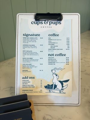 Menu photo 1 Cups & Pups Coffee Orlando, FL Menu photo 1 Cups & Pups Coffee Orlando, FL