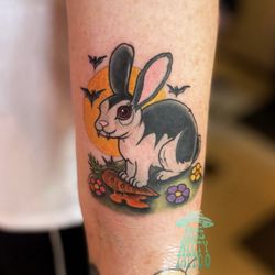 Miss Kitty Tattoo - A custom bunnicula tattoo made by Miss Kitty.