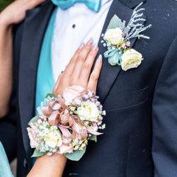 A Street Florist - Prom 2025. Brandee you did an amazing job creating this corsage and boutonnière set. Thank you