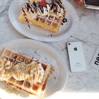 Nero Waffles - brèsilienne and mocha brussel waffles  so good - Desserts Near Me - Vancouver, British Columbia