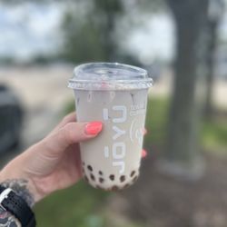 Joyu Tea & Coffee - Taro Milk Tea with honey pearls