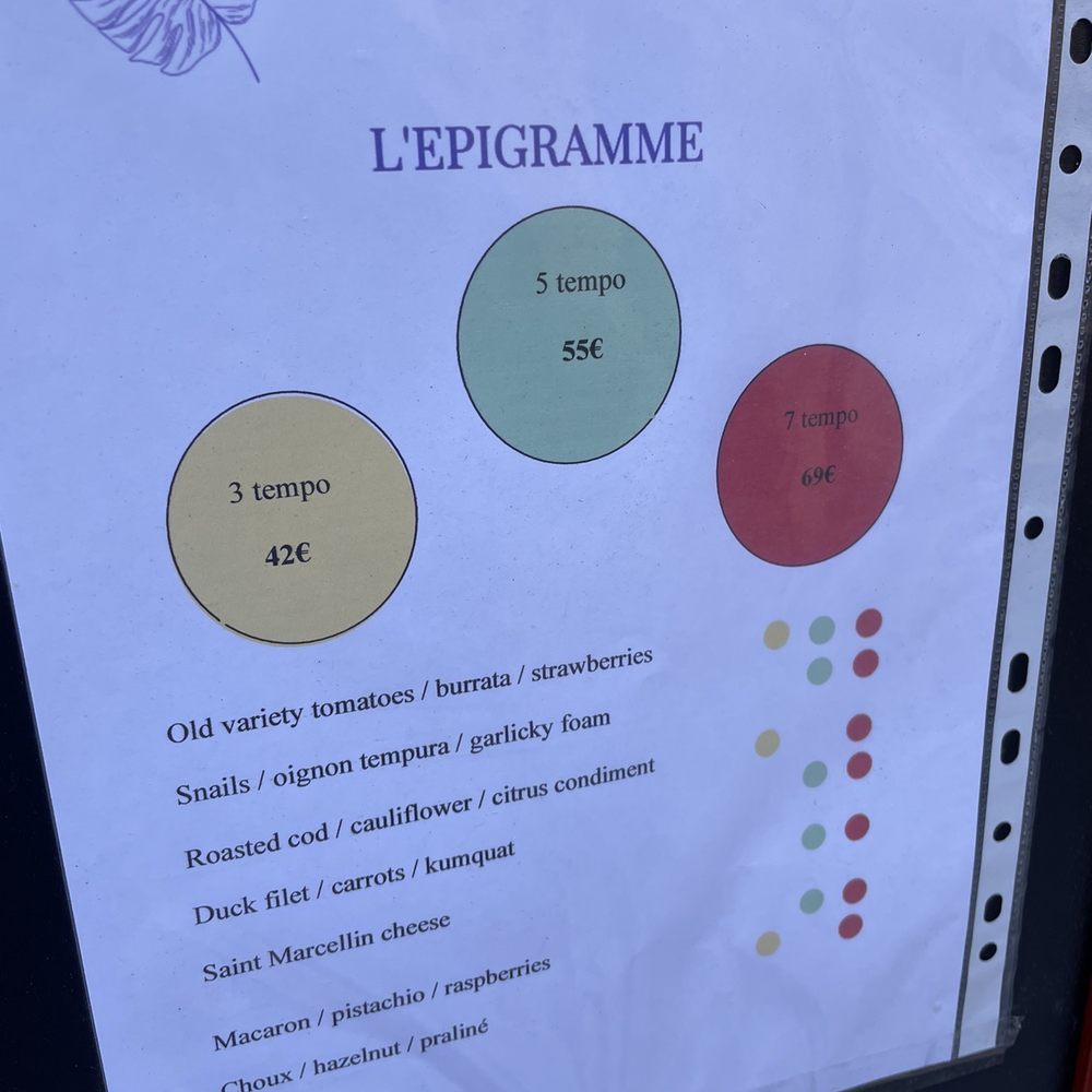 L'Epigramme - Choose your number: 3, 5, or 7 - French Near Me - Paris, 75 L'Epigramme - Choose your number: 3, 5, or 7 - French Near Me - Paris, 75