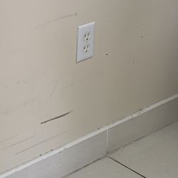 Coral Springs Dental Center - Again substances on the wall and this is at the entrance along with dead roach in next photo