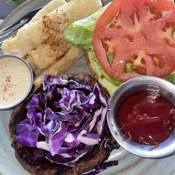 The Deep End - Lamb burger with yuca fries etc - Peruvian Near Me - Clearwater Beach, Florida The Deep End - Lamb burger with yuca fries etc - Peruvian Near Me - Clearwater Beach, Florida