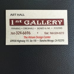 1st Gallery - Business card from the owner